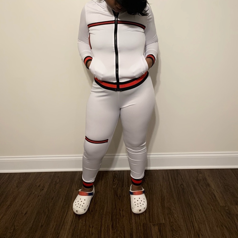 New White Jogger Set